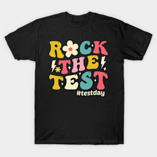 rock the test testing day retro motivational teacher student T-Shirt